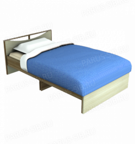 Кровать «Соло» -1200 без ящиков (венге/дуб)