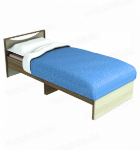 Кровать «Соло-800″ без ящиков (венге/дуб)