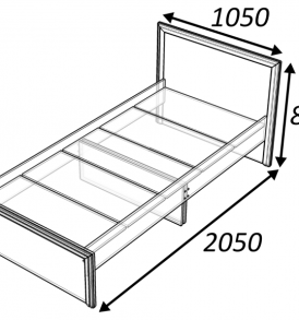 Модульная система  «Классика» Кровать  900 без ящиков